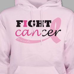 Fight Cancer Personalized Hooded Sweatshirt