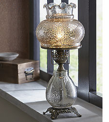 Lorena Vintage Mercury Glass Style Lamp