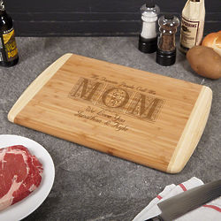 Personalized Call Me Mom Bamboo Cutting Board