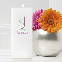 Personalized Square Contemporary Class Friendship Candle