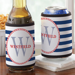 Anchors Aweigh Personalized Can and Bottle Wrap