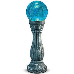 Clear Cracked-Glass Color-Changing Solar Gazing Ball