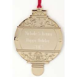 Personalized Golden Bauble Christmas Ornament