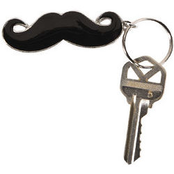 Enamel Mustache Key Chains
