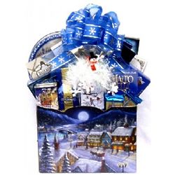 Christmas in the Village Small Gift Basket