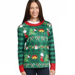 Ugly Sweater Vest Over Long Sleeve T-Shirt