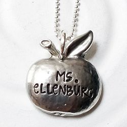 Apple for the Teacher Personalized Necklace
