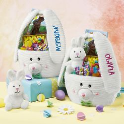 Personalized Bashful Bunny Easter Gift Basket