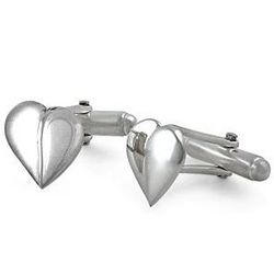 Loving Heart Sterling Silver Cufflinks