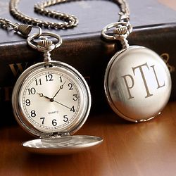 Personalized Brushed Pocket Watch