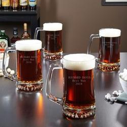 Personalized Beer Mugs Set