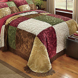Heritage Patchwork Chenille Full Bedspread