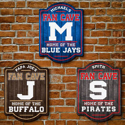 Fan Cave Personalized Game Room Sign