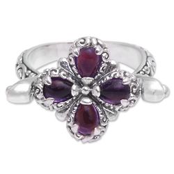 Bougainvillea Spin Amethyst Cocktail Ring