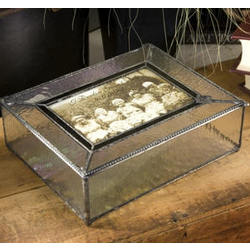 Stained Glass Picture Box with Hammered Glass