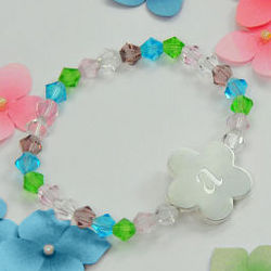 Little Girl's Flower Charm Bracelet