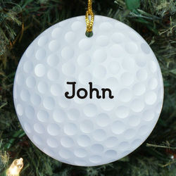 Golf Ball Personalized Ceramic Ornament