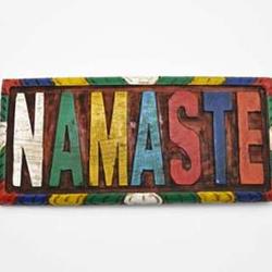 Classic Wooden Namaste Sign