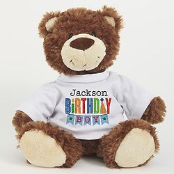 Personalized Birthday Boy Smiles Bear