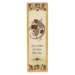 Any Personalized Text Wine Box in Cream