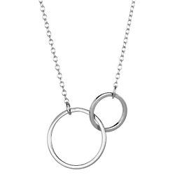 Interlocking Circles Sterling Silver Necklace