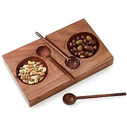 Olive and Nuts Rosewood Serving Set