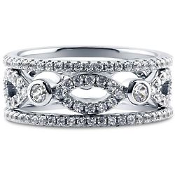 Sterling Silver and Cubic Zirconia Woven Stackable Rings