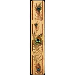 Peacock Feather Wood Bookmark