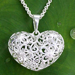 Precious Love Sterling Silver Heart Necklace