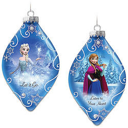Frozen Elsa and Anna Christmas Tree Ornaments