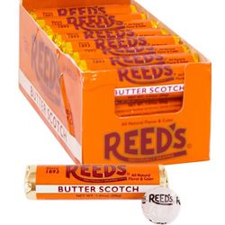 Reeds Hard Candy Butterscotch Rolls - 24 Count Box