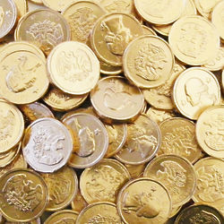 3 Pounds of Chocolate Gold Half Dollar Coins