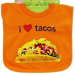 I Love Tacos Pull-Over Orange Bib