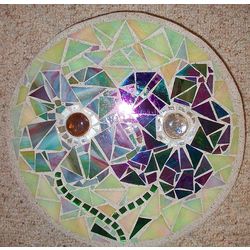 Flowers Stained Glass Stepping Stone