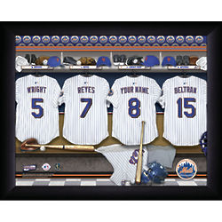 Personalized New York Mets Locker Room Print