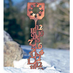 Handcrafted Copper-Plated Snow Gauge