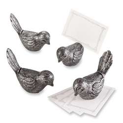 Antiqued Bird Place Card Holders