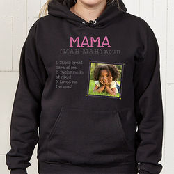 Definition of Her Personalized Black Hooded Sweatshirt