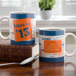 Personalized School Spirit Graduation Coffee Mug