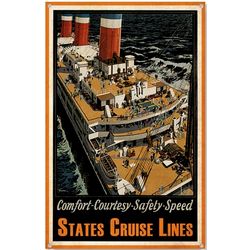 Personalized British Cruise Lines Metal Sign