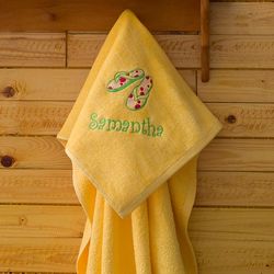 Personalized Sunshine Yellow Beach Towel