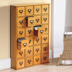 Library CD Storage 24-Drawer Cabinet