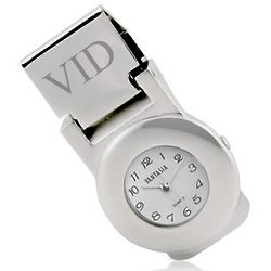 Personalized White Watch Money Clip