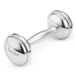 Pewter Engravable Baby Rattle
