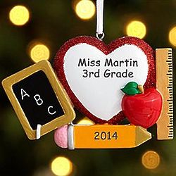 Personalized Teachers Have Heart Ornament