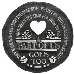 Part of Us Goes Too Memorial Stone for Pets