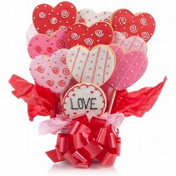 Lovely Hearts Cookie Bouquet