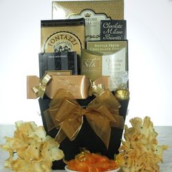 Golden Holiday Delights Gourmet Holiday Christmas Gift Basket