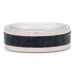 Men's Distressed Band in Black and White Cobalt