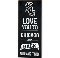 Personalized Chicago White Sox Love Wood Wall Plaque